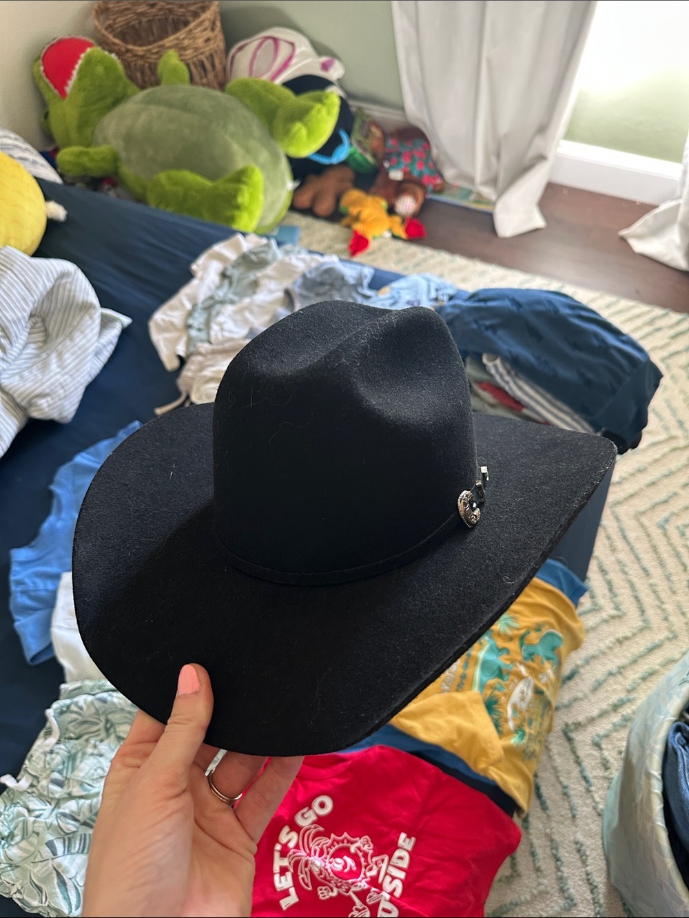 Black Felt Cowboy Hat - Boys Classic Western Style